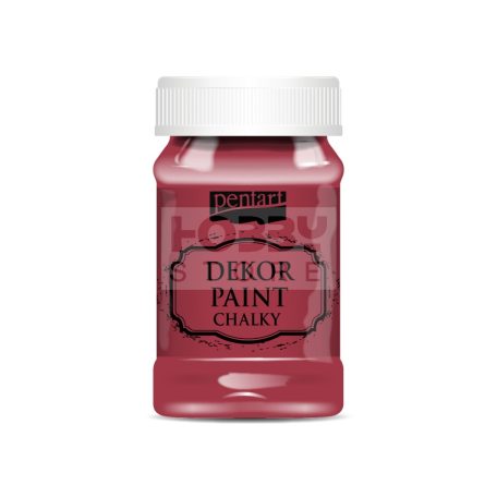 Pentart Dekorfesték lágy (chalky) kardinálpiros 100 ml 21634
