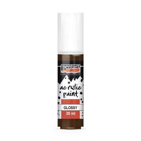 Pentart Fényes sötétbarna színű akril bázisú hobbi festék 20 ml