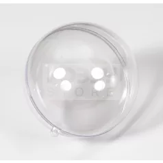 Átlátszó műanyag gömbdísz 12 cm 21746