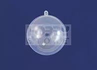 Átlátszó műanyag gömbdísz 12 cm 21746