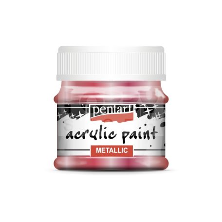 Pentart Metál vörösréz színű akrilfesték - hobbi festék 50 ml 2219