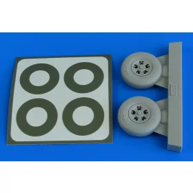   Aires Spitfire Mk.IX wheels (5-spoke) & paint masks f.Tamiya - kerekek