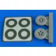 Aires Spitfire Mk.IX wheels (5-spoke) & paint masks f.Tamiya - kerekek