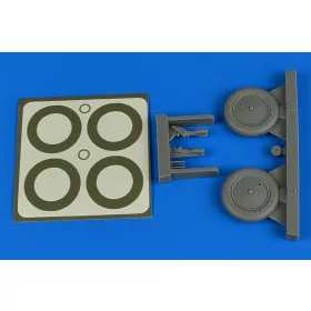   Aires I-16 wheels & paint masks for ICM/HAS/REV - kerekek festőmaszkkal