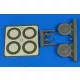 Aires I-16 wheels & paint masks for ICM/HAS/REV - kerekek festőmaszkkal