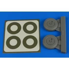   Aires Spitfire Mk.IX wheels (covered) & paint masks for Tamiya - kerekek, burkolattal