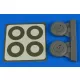 Aires Spitfire Mk.IX wheels (covered) & paint masks for Tamiya - kerekek, burkolattal