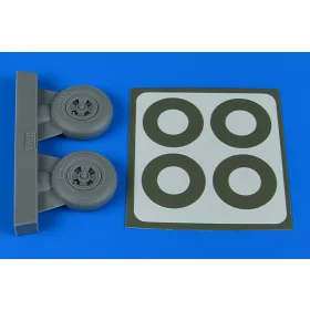   Aires Spitfire Mk.IX wheels (4-spoke) & paint masks for Tamiya - kerekek