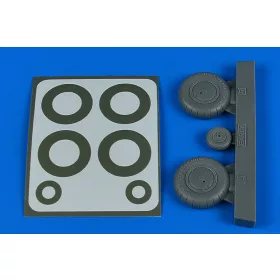   Aires Bf 108 wheels & paint masks - early for Eduard - kerekek festőmaszkkal, korai változat