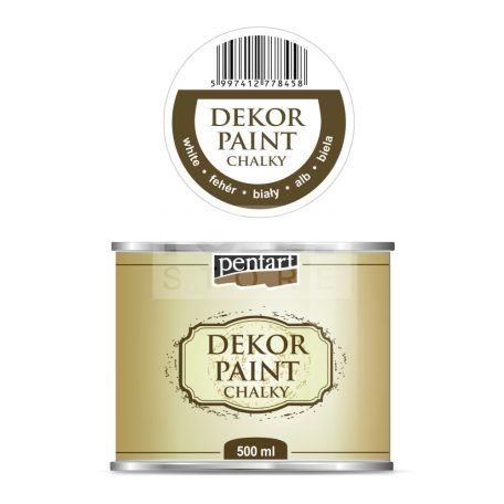 Pentart Dekorfesték lágy (chalky) fehér 500 ml 22717