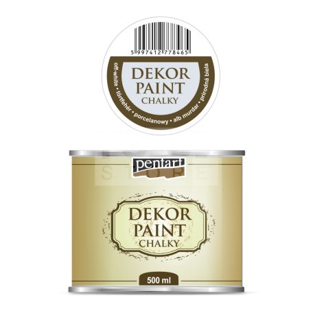 Pentart Dekorfesték lágy (chalky) törtfehér 500 ml 22718