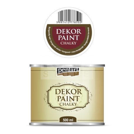 Pentart Dekorfesték lágy (chalky) burgundi vörös 500 ml 22722