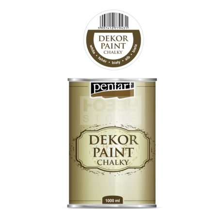 Pentart Dekorfesték lágy (chalky) fehér 1000 ml 22730