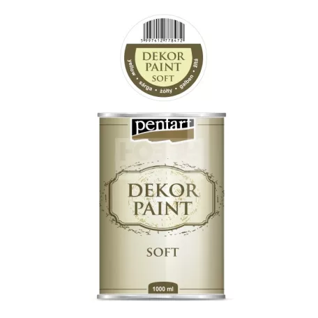 Pentart Dekorfesték lágy (chalky) sárga 1000 ml 22732