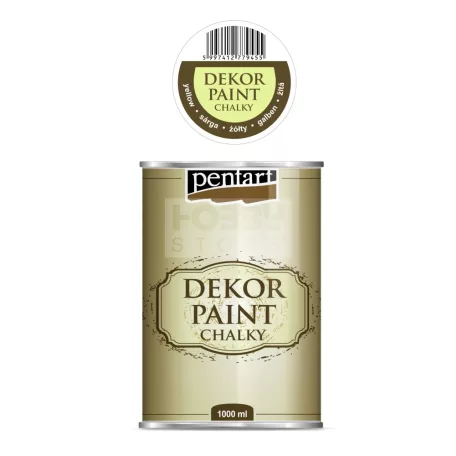 Pentart Dekorfesték lágy (chalky) sárga 1000 ml 22732