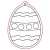 Pentart Fafigura, 5 db/csomag - tojás 22802
