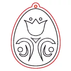 Pentart Fafigura, 5 db/csomag - tojás 22812