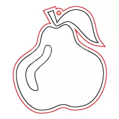Pentart Fafigura, 5 db/csomag – körte 22830