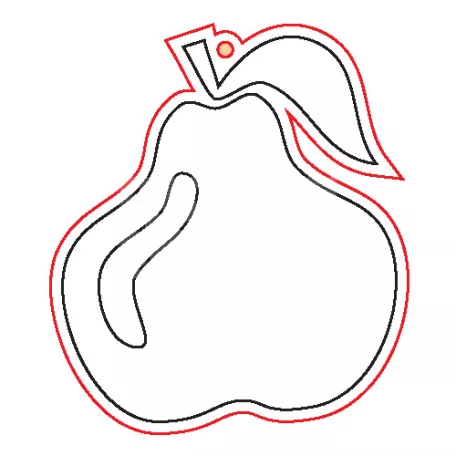 Pentart Fafigura, 5 db/csomag – körte 22830