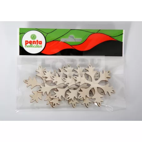 Pentart Fafigura, 5 db/csomag - hópehely 22862