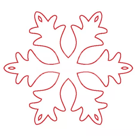 Pentart Fafigura, 5 db/csomag - hópehely 22862
