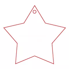 Pentart Fafigura, 5 db/csomag - csillag 22865