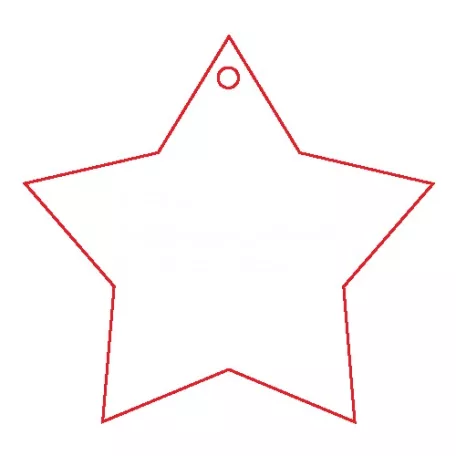 Pentart Fafigura, 5 db/csomag - csillag 22865