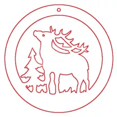 Pentart Fafigura, 5 db/csomag - szarvas 22874