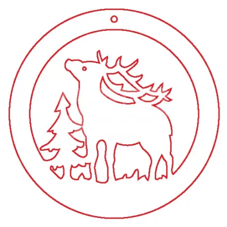 Pentart Fafigura, 5 db/csomag - szarvas 22874