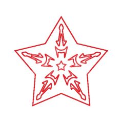 Pentart Fafigura, 5 db/csomag - csillag 22955