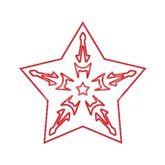 Pentart Fafigura, 5 db/csomag - csillag 22955