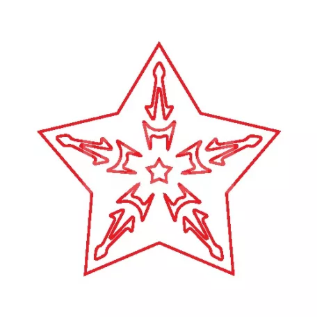 Pentart Fafigura, 5 db/csomag - csillag 22955