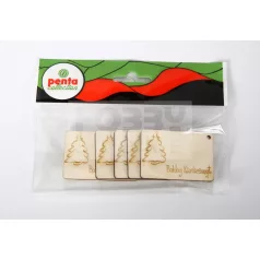 Pentart Fafigura, 5 db/csomag - ajándékkísérő 22966