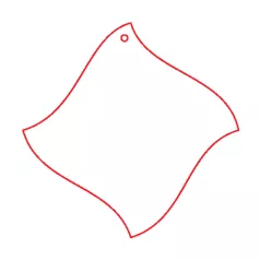 Fafigura, 6 db/csomag - füli alap 227  - 22988