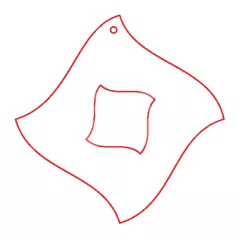 Fafigura, 6 db/csomag - füli alap 228  - 22989