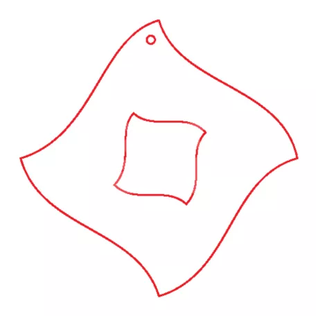 Fafigura, 6 db/csomag - füli alap 228  - 22989