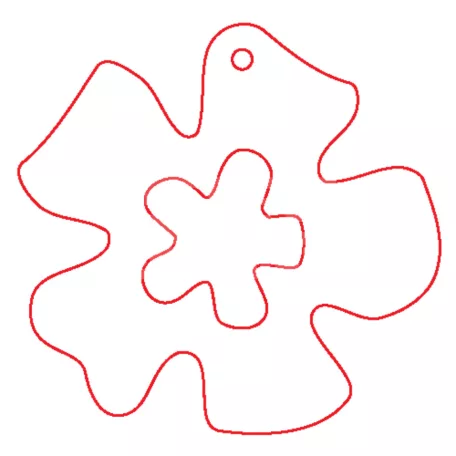 Fafigura, 6 db/csomag - füli alap 231  - 22992