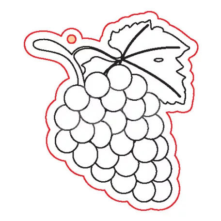 Pentart Fafigura, 5 db/csomag – szőlő 23028