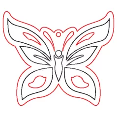 Pentart Fafigura, 5 db/csomag - lepke 23032