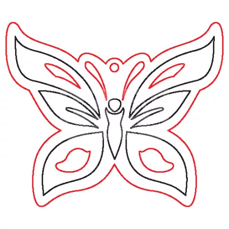 Pentart Fafigura, 5 db/csomag - lepke 23032