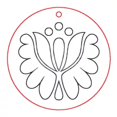 Fafigura, 6 db/csomag - füli alap 295  - 23056