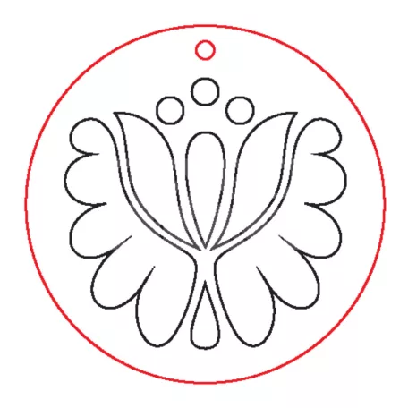 Fafigura, 6 db/csomag - füli alap 295  - 23056
