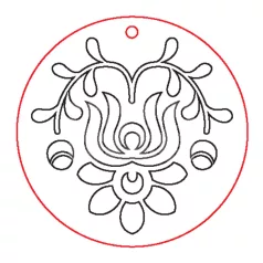 Fafigura, 6 db/csomag - füli alap 297  - 23058