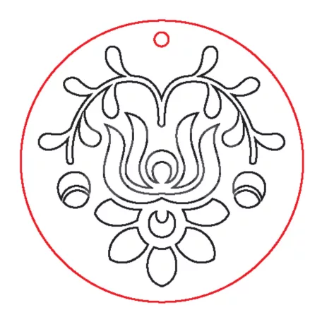 Fafigura, 6 db/csomag - füli alap 297  - 23058