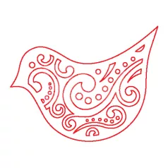 Pentart Fafigura, 5 db/csomag - madár 23072
