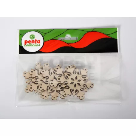 Pentart Fafigura, 5 db/csomag - hópehely 23098