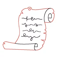 Pentart Fafigura, 5 db/csomag - pergamen 23184