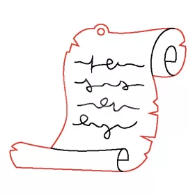 Pentart Fafigura, 5 db/csomag - pergamen 23184