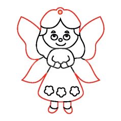 Pentart Fafigura, 5 db/csomag - tündér 23190