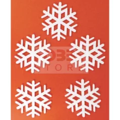   Filcfigura - Hópehely, norvég m. (5 db/cs, átm. kb.: 6 cm) 23253